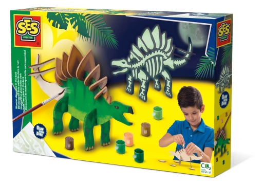 DINO de Madeira Brilha No Escuro SES CREATIVE Hobby