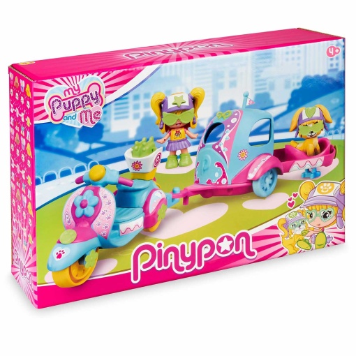 Pinypon My Puppy And Me Mota com Atrelado e Figuras FAMOSA