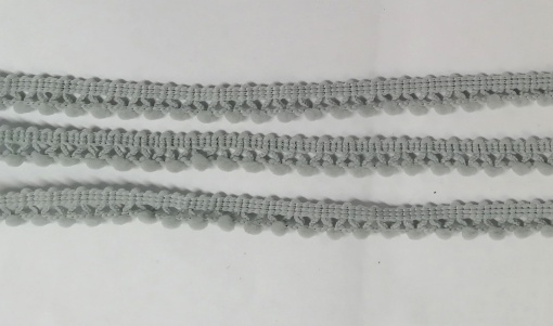 Fita com Pompons 10mm Cinza 210 (metro)