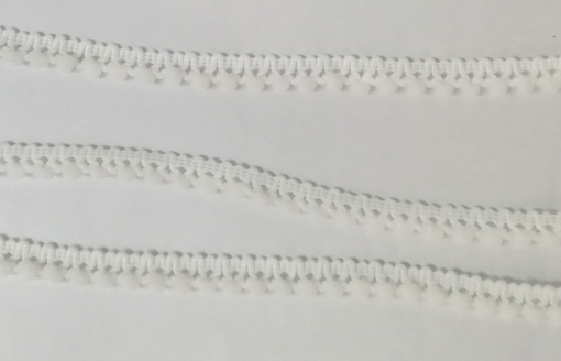 Fita com Pompons 25mm Branco 202 (metro)