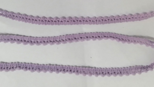 Fita com Pompons 10mm Violeta 268 (metro)