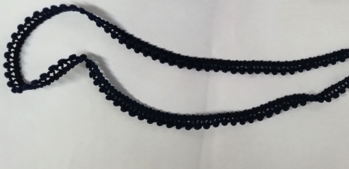 Fita com Pompons 10mm Azul Escuro 250 (metro)