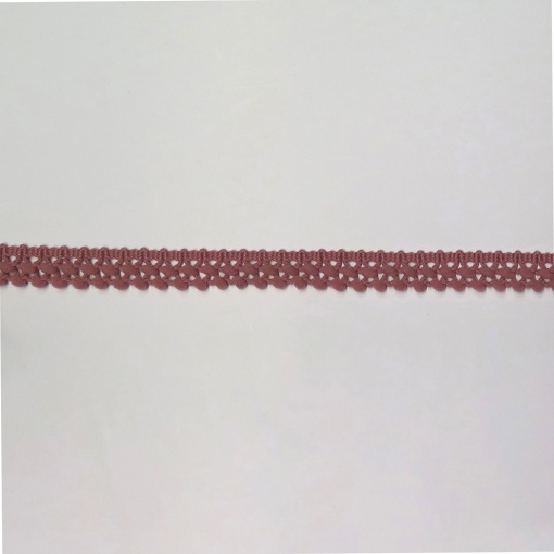 Fita com Pompons Duplo 15mm Rosa Velho 274 (metro)