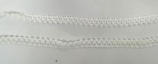Fita com Pompons Duplo 15mm Branco 202 (metro)