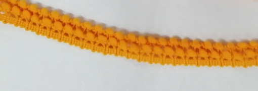 Fita com Pompons Duplo 15mm Amarelo 220 (metro)