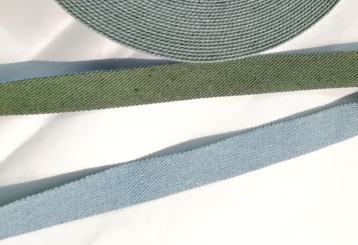 Correia Dupla Face 30mm Verde/Azul (metro)