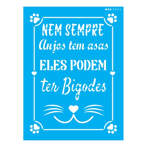 Stencil OPA Nem Sempre Os Anjos Têm Asas 15x20cm
