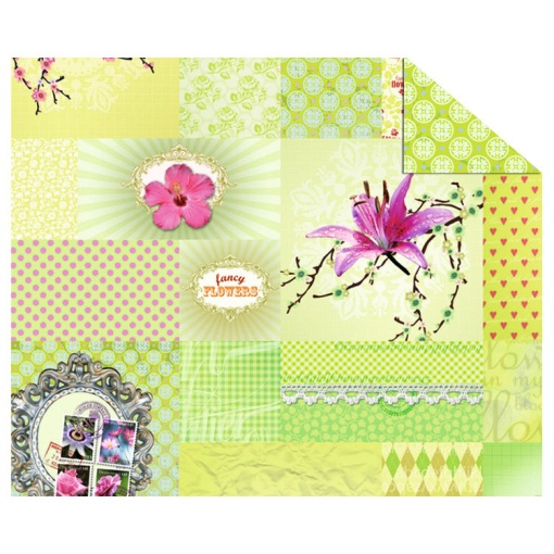 Cartolina URSUS 300g 49,5x68cm Patchwork Verde