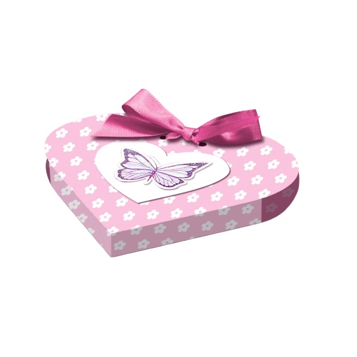 Cartolina URSUS 300g 49,5x68cm Rosa com Flores Brancas