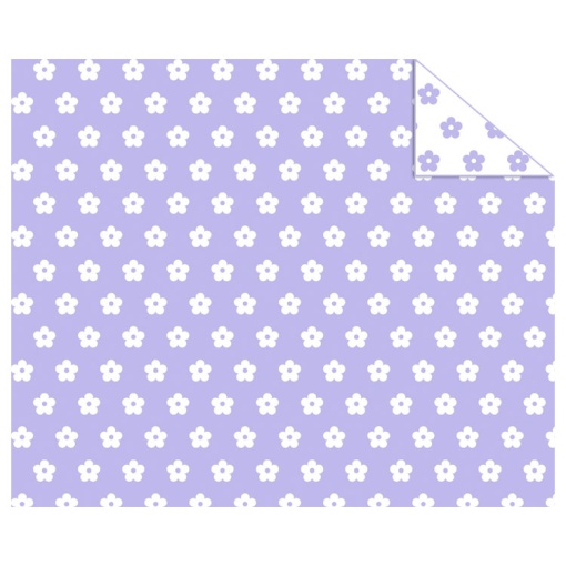 Cartolina URSUS 300g 49,5x68cm Flores Lilás/Branco