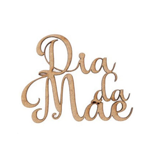 Palavra de Madeira Dia da Mãe 5x4x0,3cm