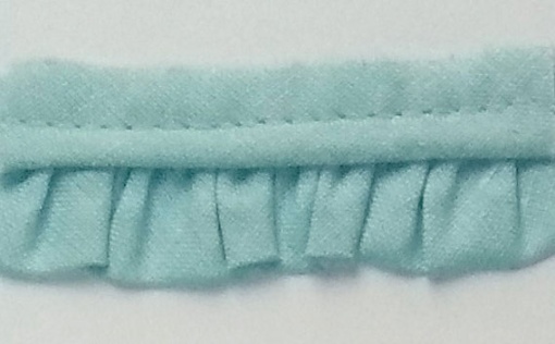 Fita de Tecido com Folho HILOGAR Camelia 20mm Azul Bebé (metro)