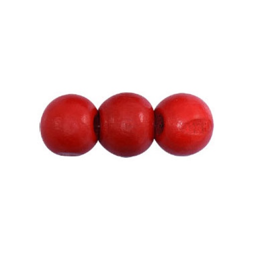 Bola de Madeira 15mm Vermelho COSE