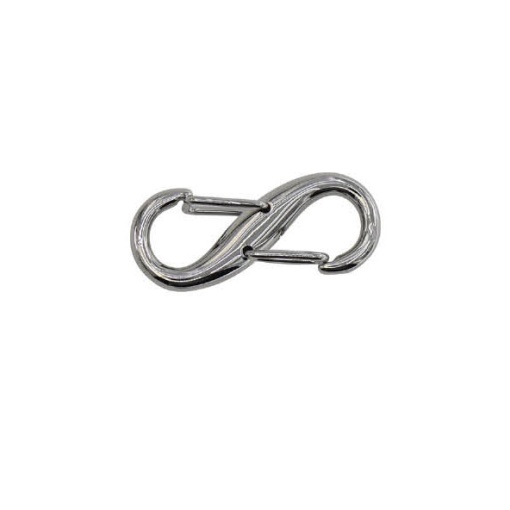 Fecho mosquetão de metal 38mm prateado COSE 763144.038.0101