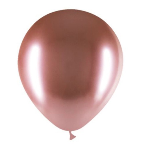 Balão de látex 30cm 12ö metalizado rosa gold (50 unidades) BALLOONIA
