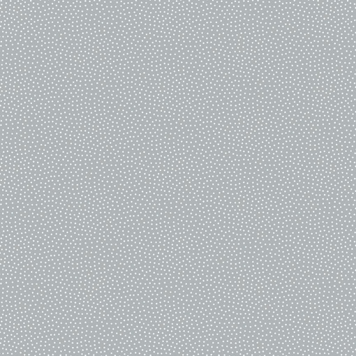 Tecido MAKOWER Freckle Dot Pintas Cinza Claro/Branco 1x1,12m
