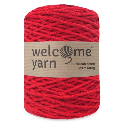 Fio Macramé Welcome Yarn Barbante 3PLY 3,5mmx100m 500g (aprox.) Vermelho 07
