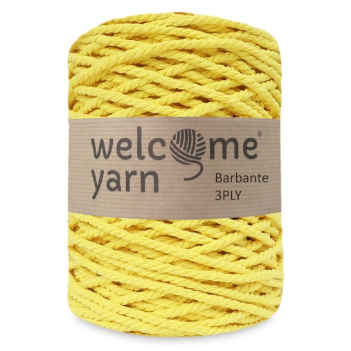 Fio Macramé Welcome Yarn Barbante 3PLY 3,5mmx100m 500g (aprox.) Amarelo Claro 10