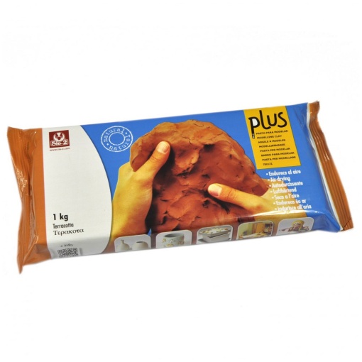 Argila natural secagem ao ar terracota 1kg SIO-2 PLUS