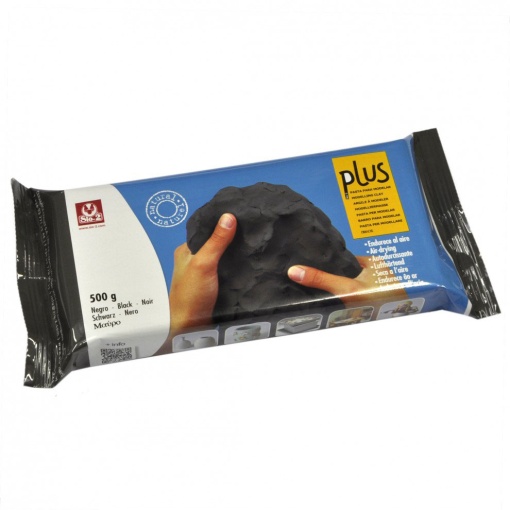 Argila natural secagem ao ar preto 500g SIO-2 PLUS