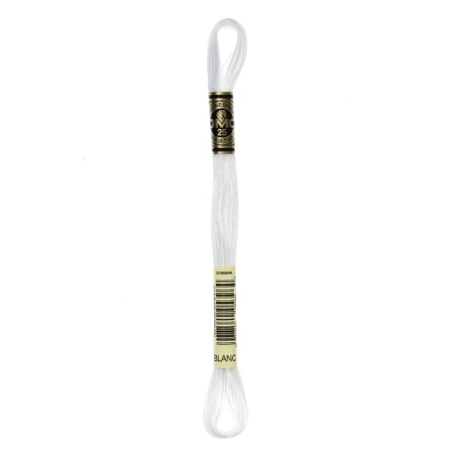 Linha de Bordar DMC Mouliné 117MC Branco Blanc