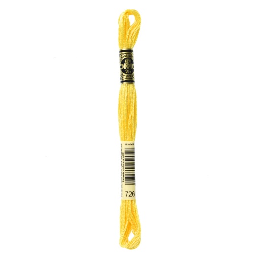 Linha de bordar DMC Mouliné 117MC amarelo claro 726