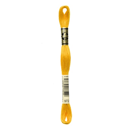 Linha de bordar DMC Mouliné 117MC amarelo torrado 972