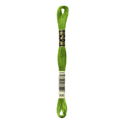 Linha de bordar DMC Mouliné 117MC verde 906