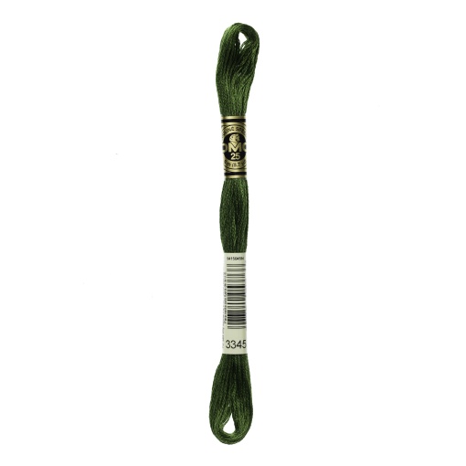 Linha de bordar DMC Mouliné 117MC verde seco 3345