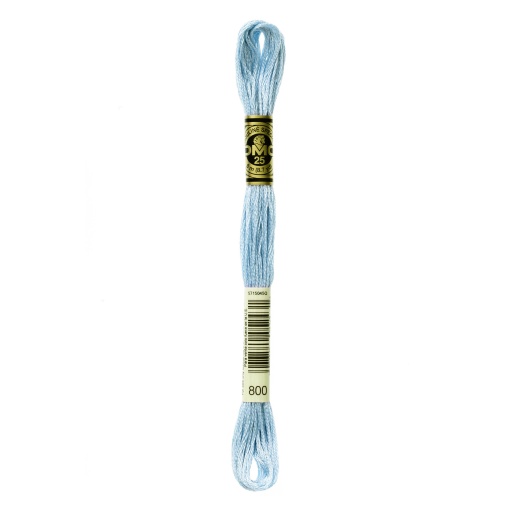 Linha de bordar DMC Mouliné 117MC azul bebé 800