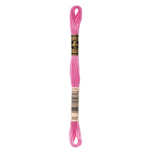Linha de bordar DMC Mouliné 117MC rosa 603