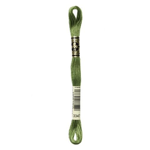 Linha de bordar DMC Mouliné 117MC verde 3347