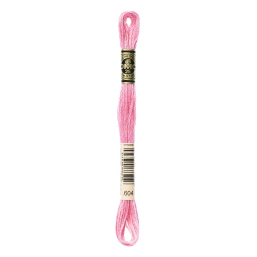 Linha de bordar DMC Mouliné 117MC rosa 604