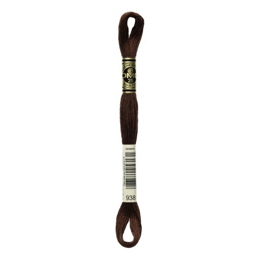 Linha de Bordar DMC Mouliné 117MC Castanho Escuro 938