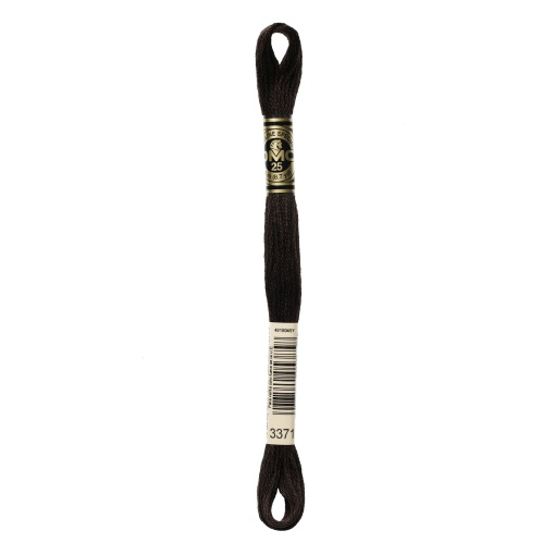 Linha de Bordar DMC Mouliné 117MC Castanho Escuro 3371