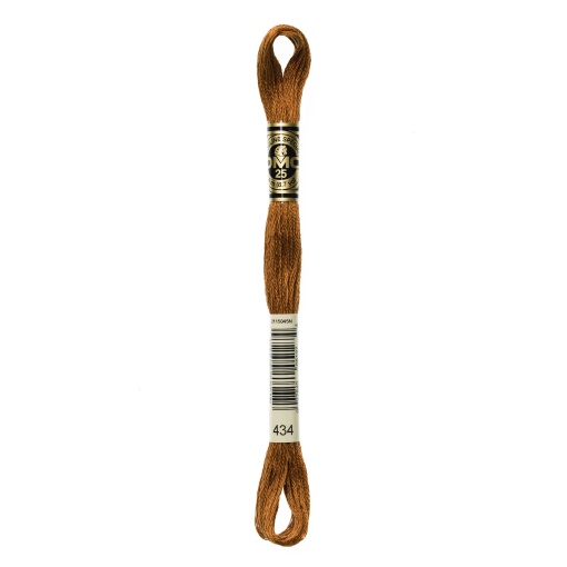Linha de Bordar DMC Mouliné 117MC Castanho 434