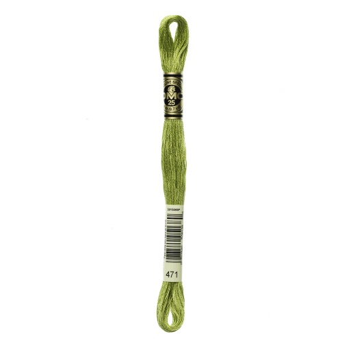 Linha de bordar DMC Mouliné 117MC verde 471