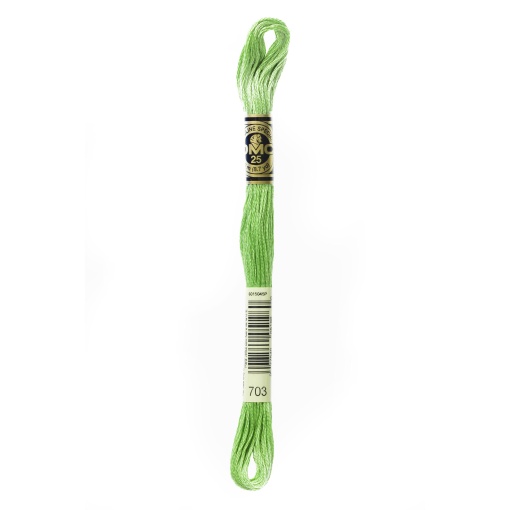 Linha de bordar DMC Mouliné 117MC verde 703
