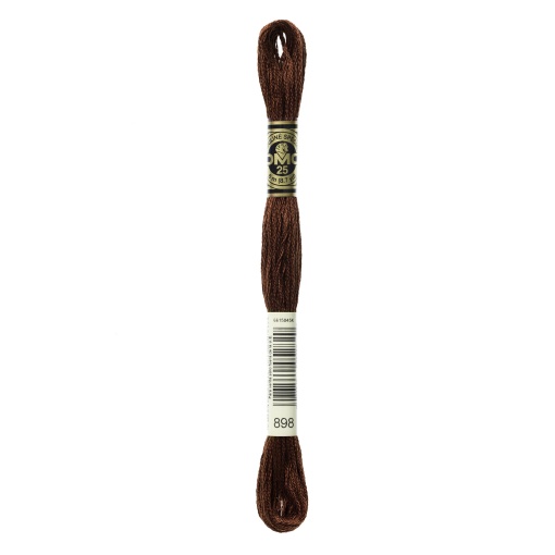 Linha de Bordar DMC Mouliné 117MC Castanho 898