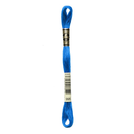 Linha de bordar DMC Mouliné 117MC azul 995