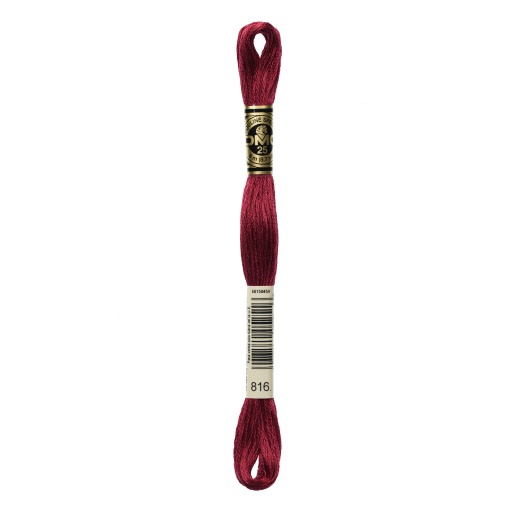 Linha de bordar DMC Mouliné 117MC bordeaux 816