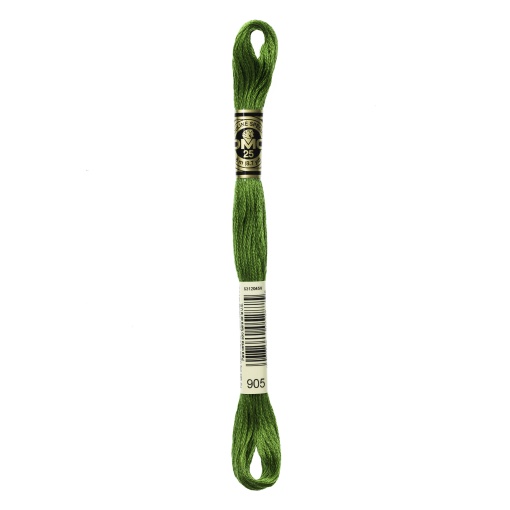 Linha de bordar DMC Mouliné 117MC verde seco 905