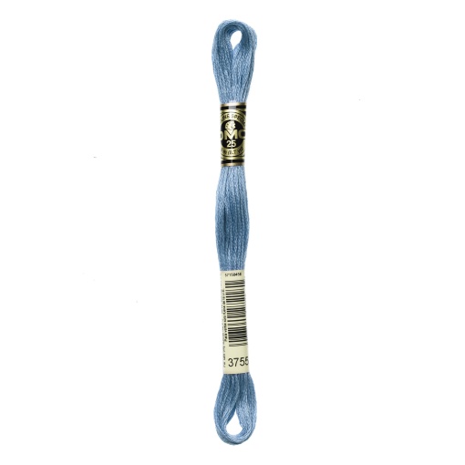 Linha de bordar DMC Mouliné 117MC azul 3755