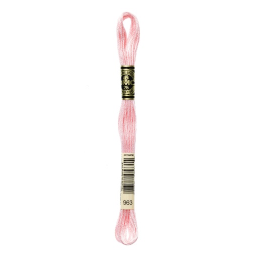Linha de bordar DMC Mouliné 117MC rosa seco 963