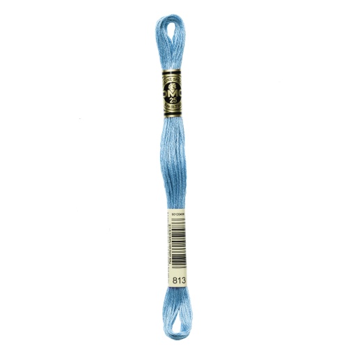 Linha de bordar DMC Mouliné 117MC azul 813