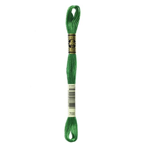 Linha de bordar DMC Mouliné 117MC verde 700