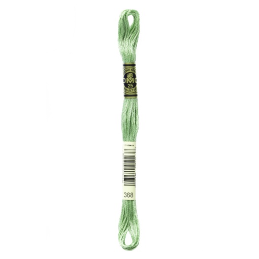 Linha de bordar DMC Mouliné 117MC verde 368
