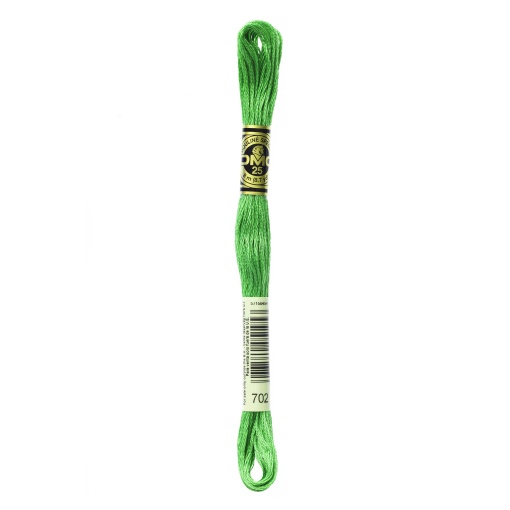 Linha de bordar DMC Mouliné 117MC verde 702