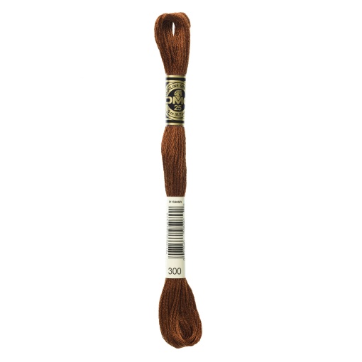 Linha de Bordar DMC Mouliné 117MC Castanho Escuro 300