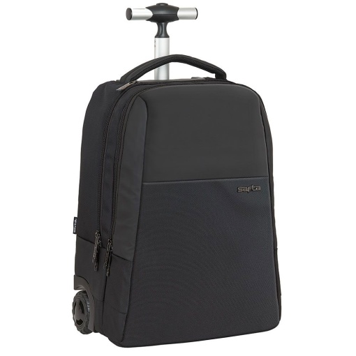 Mochila trolley para portátil 15,6" + tablet + USB SAFTA Business preto 43x32x21cm